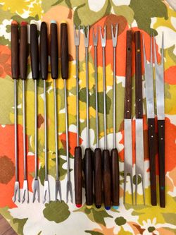 (15) Pcs. Vintage 1970’s Fondue Forks Stainless Steel Japan MCM