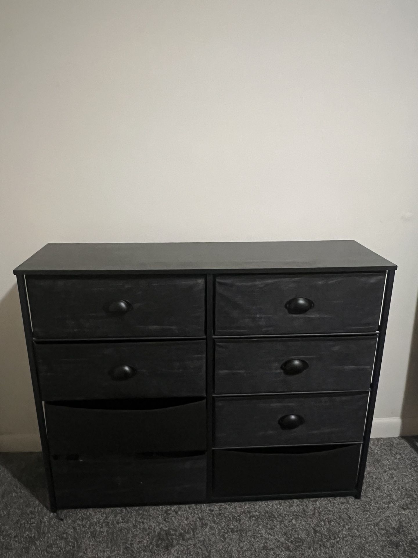 Medium Sized Dresser With eight Cloth Drawers