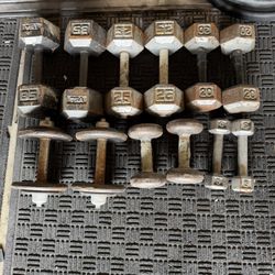 Dumbbell weights 5-35lbs total 224lbs