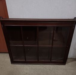 Vintage Wooden Wall Cabinet/Curio/ShadowBox/Display Case