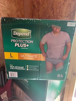 Depend Protection Plus+ Underwear Large 84 Count