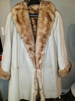 Vintage Italian CP Superarno Leather Fur Coat