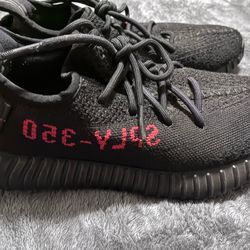 Authentic Yeezy Adidas Yeezy Boost 350 V2 in the Core Black/Red 8 1/2 Men