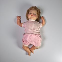 Vintage Ideal Thumbelina Doll 1960s Collectible 14 Inch Head Moves Pink Outfit