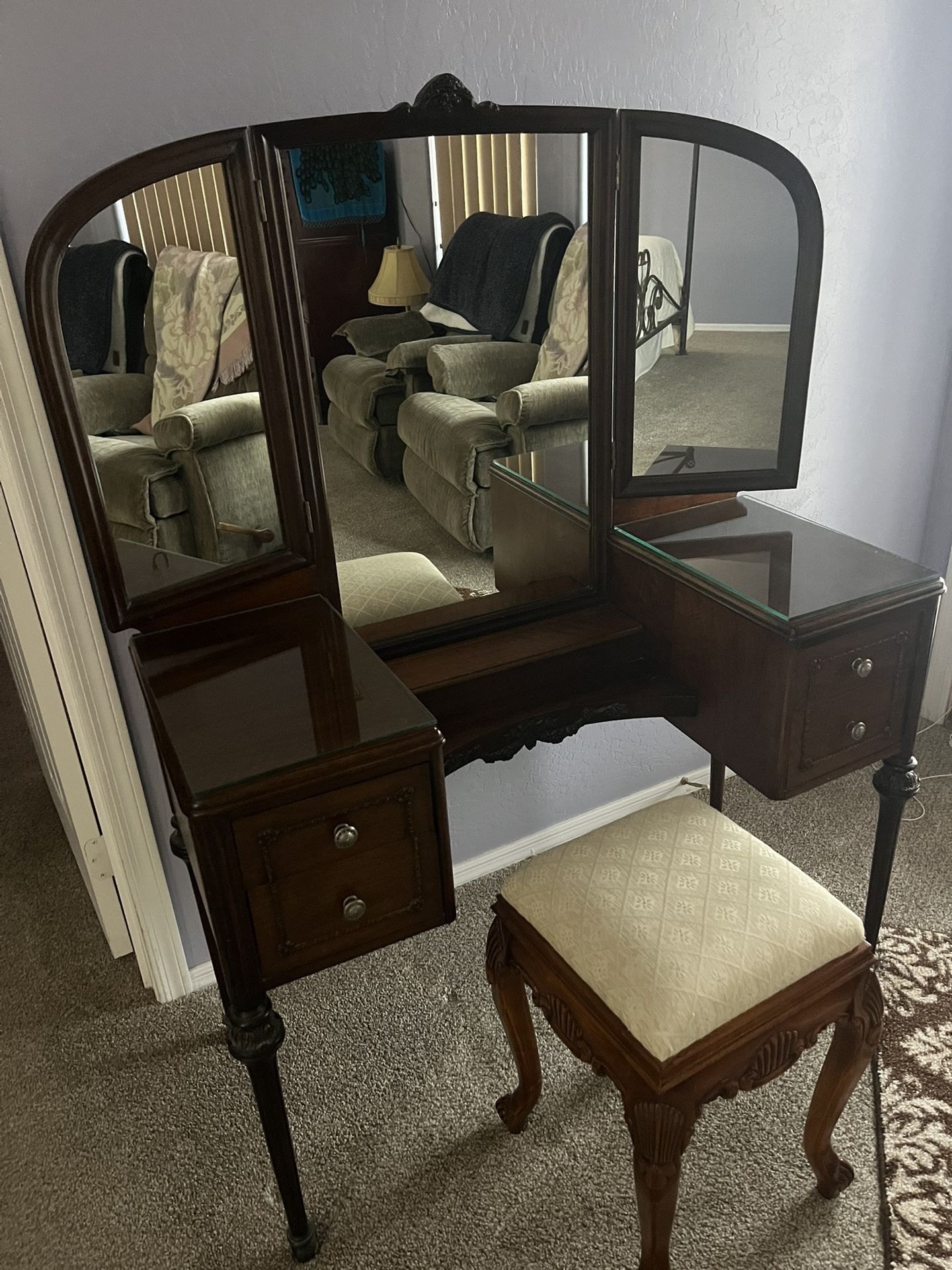 Antique Mirrored Vanity 