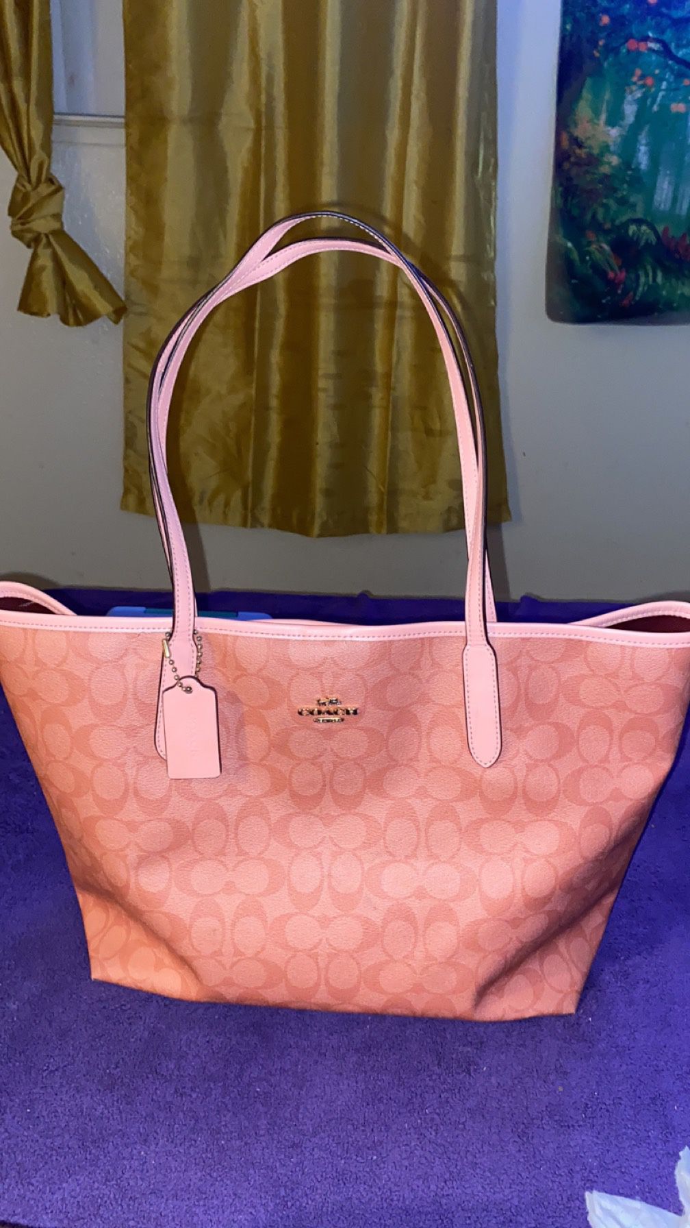 Pink Coach City Tote