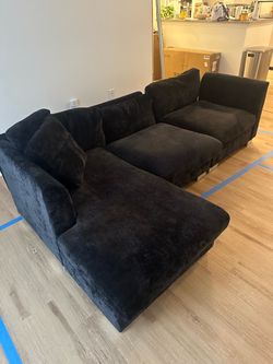 Black L Shape Couch