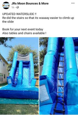 Blue waterslide (18ft)