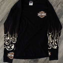 Harley Skull Flame Long Sleeve
