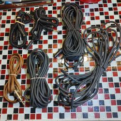 Lot of Instrument Cables Guitar Microphone XLR Extender