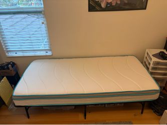 Linenspa Twin XL Mattress and Metal Bed Frame