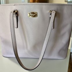 Michael Kors East 1981 Large Saffiano Leather Satchel Bag Soft Pink