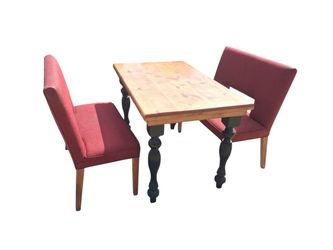 Farmhouse Dining Table with 2 Chairs! Delivery Available!