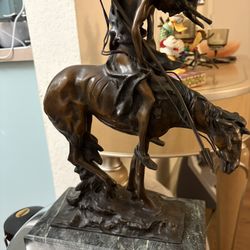 James Earle Fraser "End Of The Trail" Bronze Sculpture Indian on Horseback