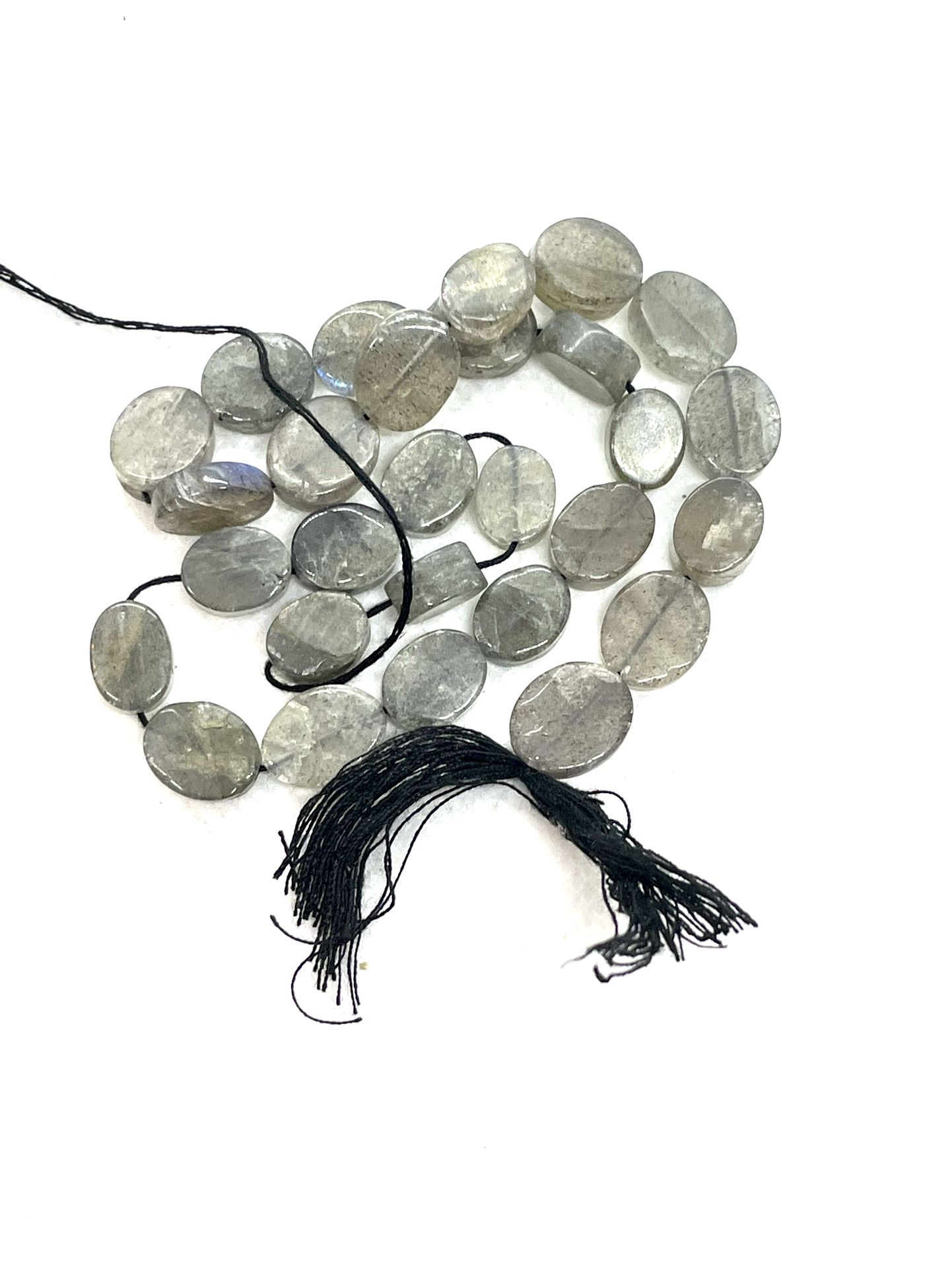 Strand Of Oval Labradorite Beads