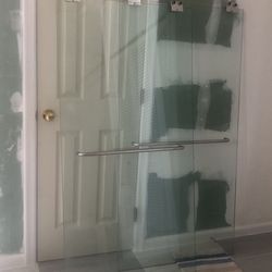 Bathroom, shower door