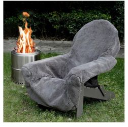 loriano Reversible Cozy Seat Blanket - 300GSM Sherpa & Waterproof Oxford Fabric for Adirondack Chair