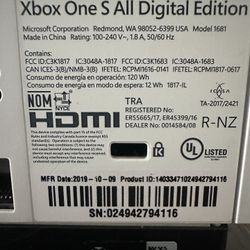 Xbox one S All digital edition 