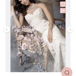 Jim Hjelm 8062 IVORY Wedding Dress | Used, Size: 12,