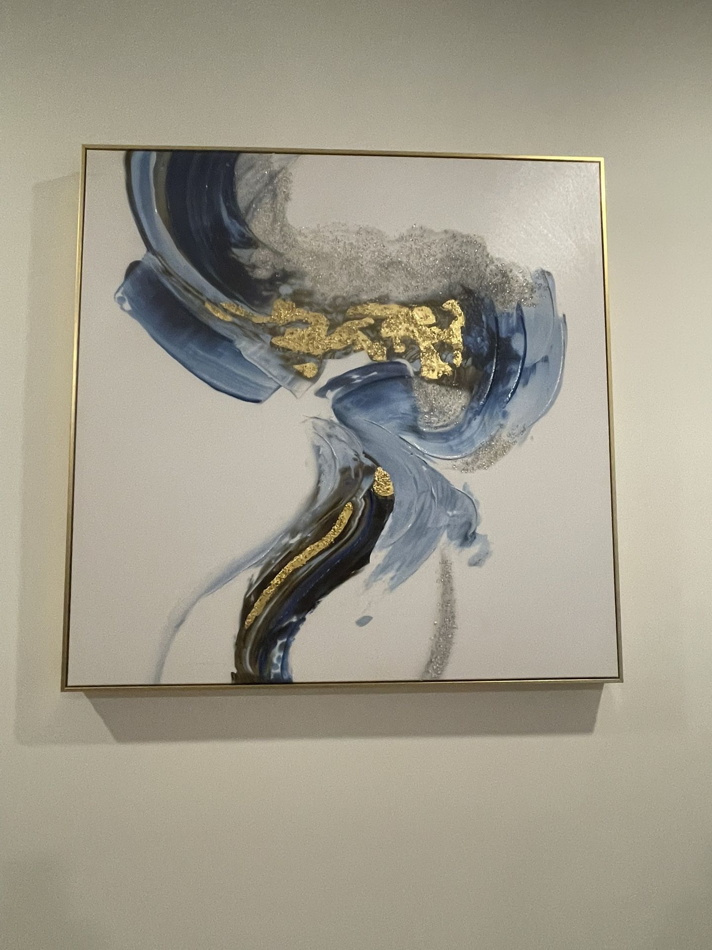 Navy Blue Abstract Wall Art