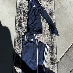 Adidas Navy 3-Stripe Tracksuit Set – Size Small