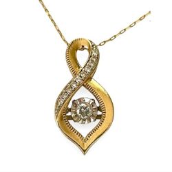 14kt Yellow Gold Diamond Necklace 