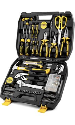 DOWELL Juego de herramientas de 185 piezas, kit de herramientas para el hogar general, kit de herramientas manuales con caja de herramientas de almace