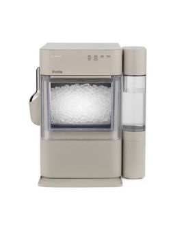GE Profile Opal 2.0 Ultra Nugget Ice Maker with Side Tank and Scale Inhibiting Filter in Sandstone