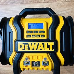 DEWALT Portable Power Station 2000 Peak Amp Jump Starter w/Digital Compressor Like NEW BRAND NEW