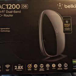 New In Box. Belkin AC WIFI Router. AC1200 Dual Band 