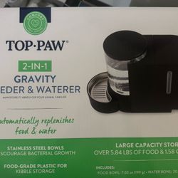 Top Paw 2in1 Gravity Feeder & Waterer 