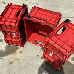 Milwaukee Pack Out Crates Lot Of 3 