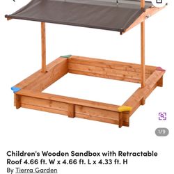 Outdoor kids sandbox