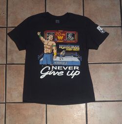 Men's WWE John Cena 20th Anniversary black cotton t-shirt with graphic of John Cena, size large