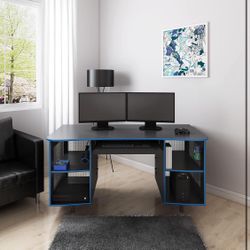 Whalen Emergent Gaming 60-Inch Laminate Computer Desk, Black (SPUS-EGDB)