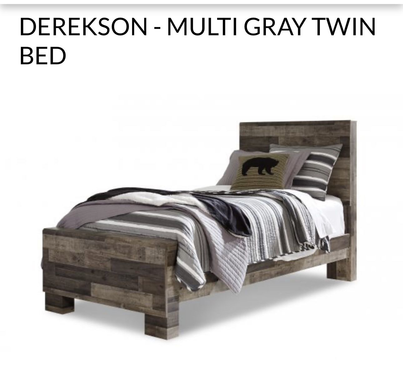 Wooden Twin Size Bed Room Set 