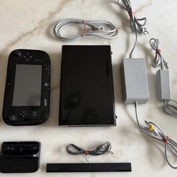 Nintendo Wii U Console Bundle 128GB SD Card, Black