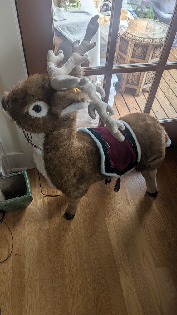 large plush reindeer