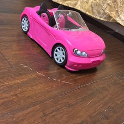  Car Playset, Sparkly Pink 2-Seater Toy Convertible