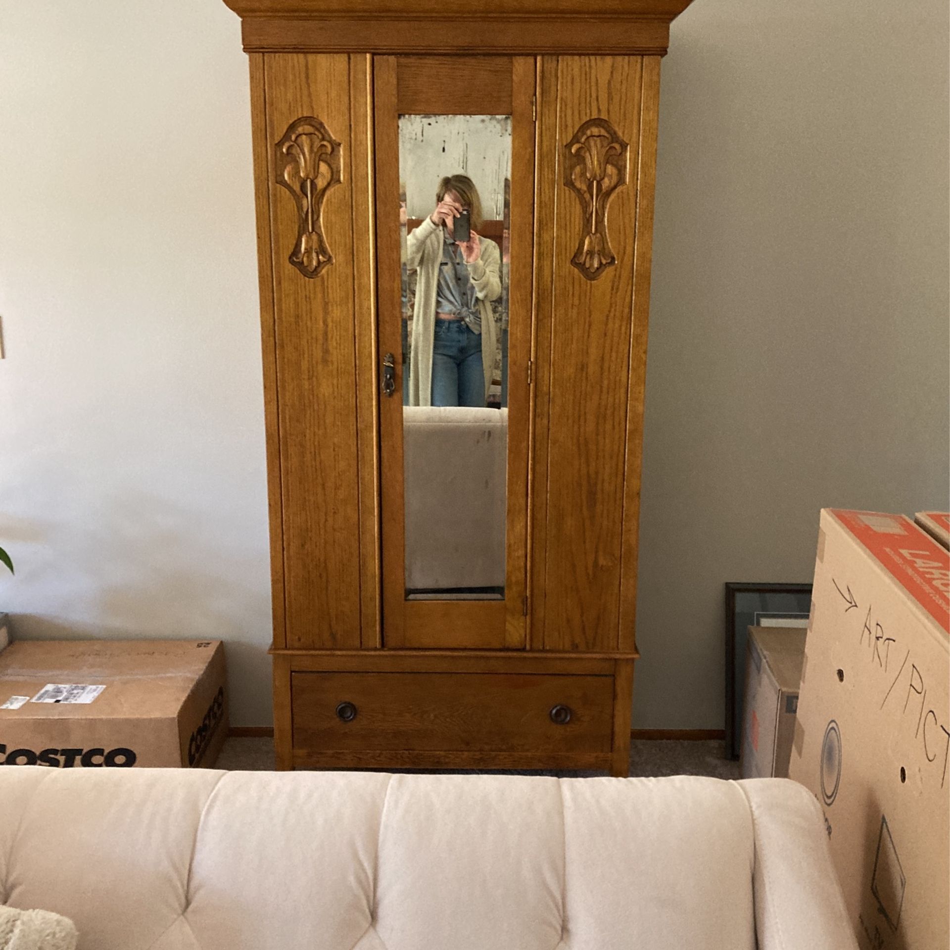 Antique Oak Armoire