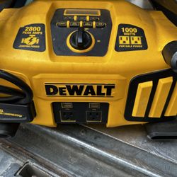 Dewalt Power Bank Air Compressor Startup Jump 
