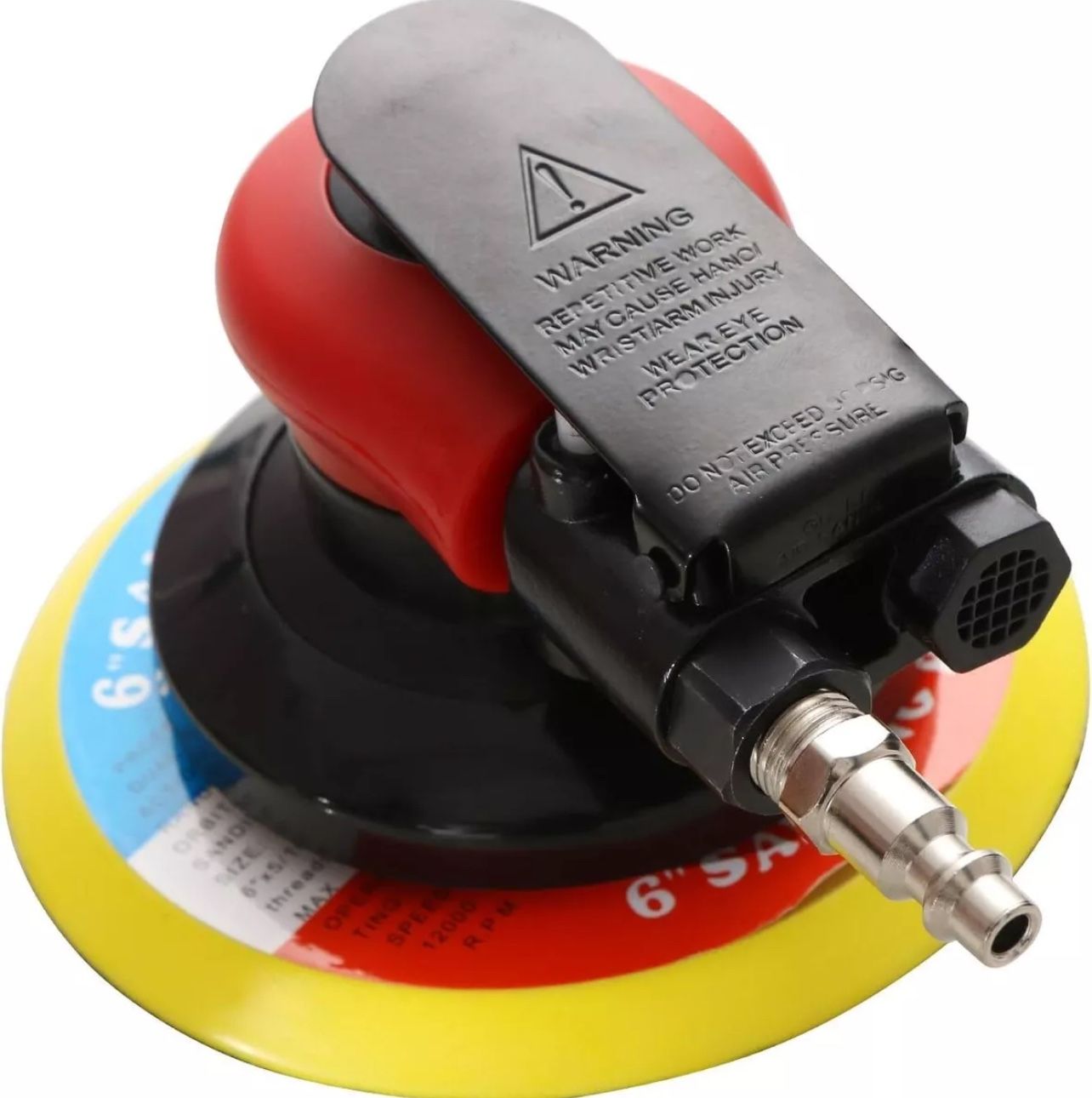 Professional Air Random Orbital Sander Heavy Duty Dual Action Pneumatic Palm...