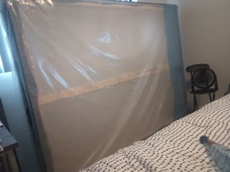 Box Spring in Plastic Wrap
