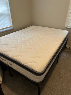 Queen Bed Frame and Mattress Set
