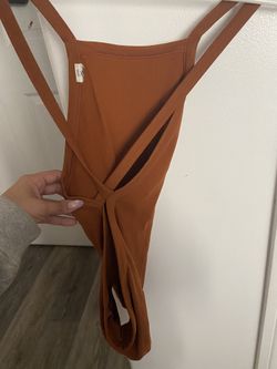 Burnt Orange Cut Out Back Body Suit