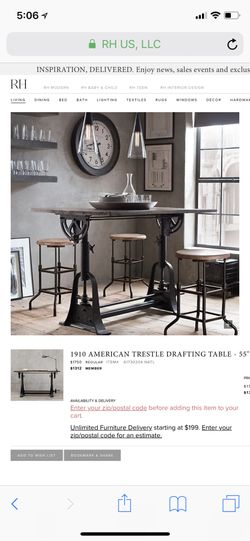 Restoration hardware 2024 drafting table