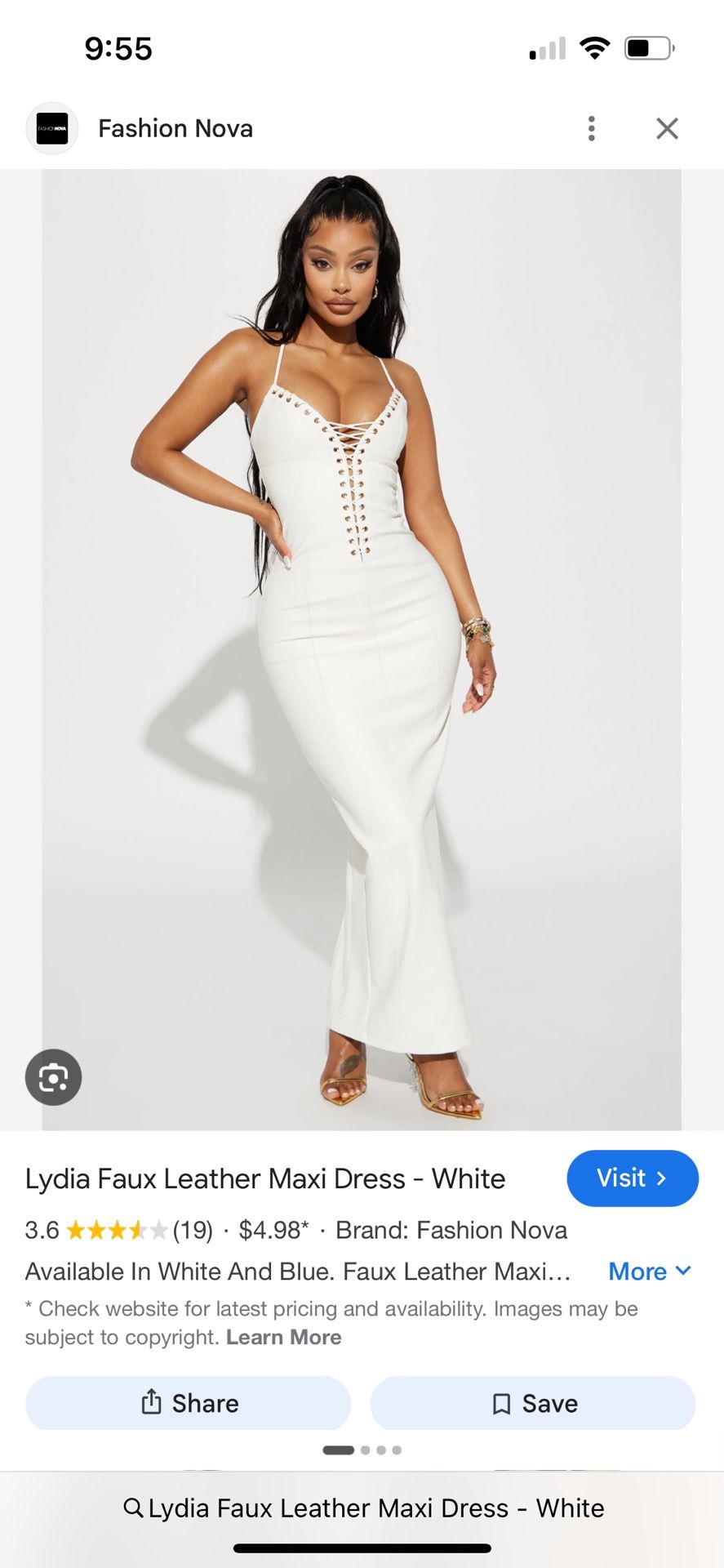 Fashion Nova White Dress For Sale