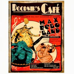 Star Wars Max Rebo Band Doodnik’s Cafe Lithograph Print By Louis Solis Signed