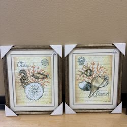 New Framed Beach and Ocean Art