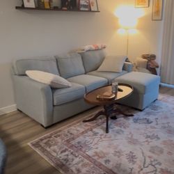 Aspen Tranquil Foam Couch With Ottoman